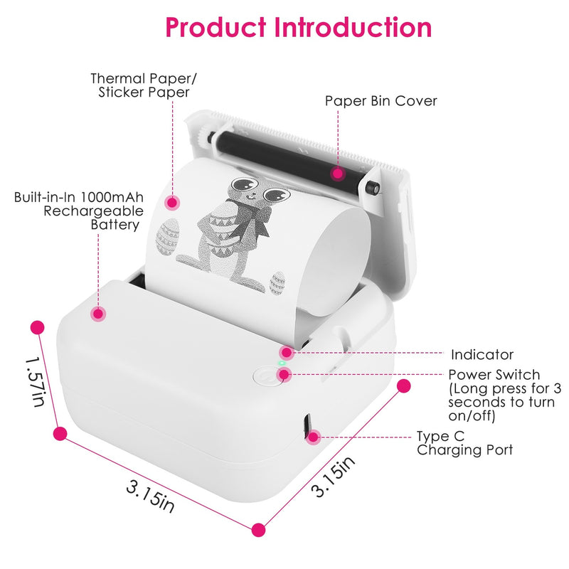 Mini Printer - Printer Paper 'Options' -- Pocket Wireless