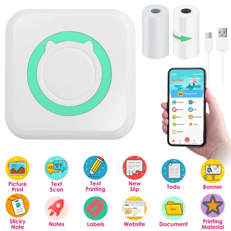 Mini Printer - Printer Paper 'Options' -- Pocket Wireless