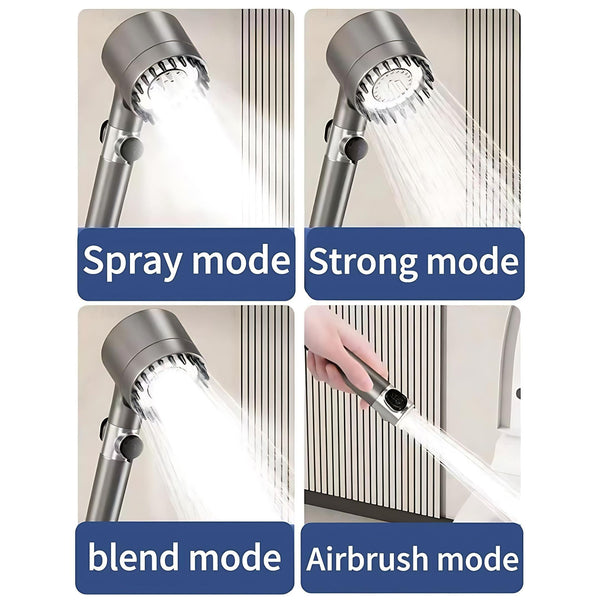 Shower Head Kit With Massage Head, Multiple Filters And Multiple Watering Modes